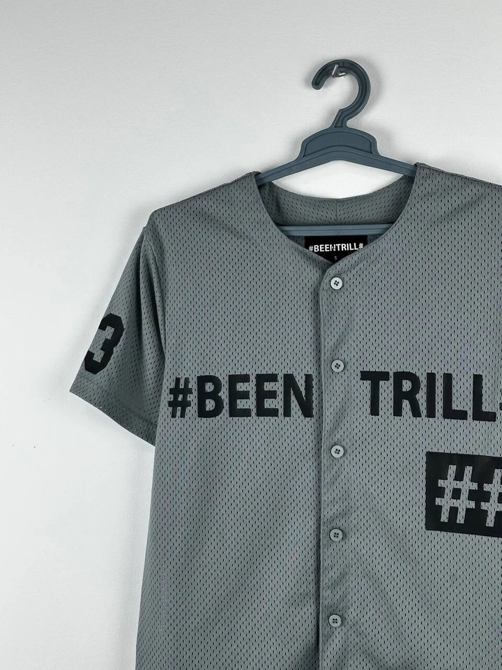 Been Trill 13 Grey Baseball Jersey Size S - Image 3 of 4