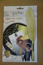 Harry Potter Hogwarts Letter Writing Set Gold Feather Quill Pen 