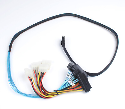 1M SAS 36 Pin SFF-8087 to 4x SAS/SFF-8482 Power Supply Cable 3FT with IDE