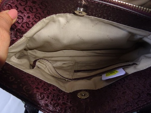 Bolso de hombro para mujer GUESS Halley novia Burdeos - Imagen 7 de 12