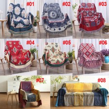 Copridivano in maglia nappa jacquard in morbida ciniglia retrò coprisedia