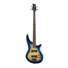 Jackson JS Series Spectra Bass JS3Q 4 String Electric Guitar Amber Blue Burst