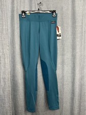 Kerrits Women's Performance Tights Flow Rise Size Small Teal Made in USA