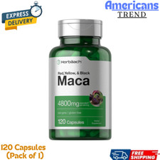 Maca Root Capsules 4800 mg  120 Pills  Peruvian Maca Extract  by Horb ach