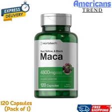 Maca Root Capsules 4800 mg | 120 Pills | Peruvian Maca Extract | by Horbäach