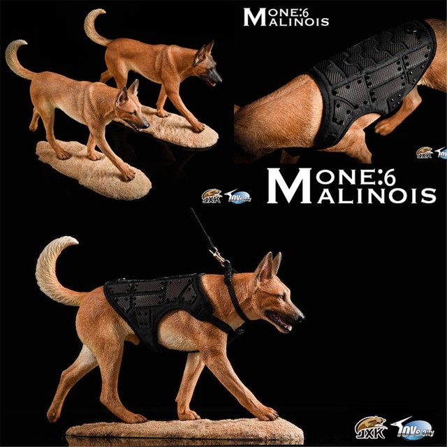 High Quality JXK 1/6 Belgian Malinois Dog Pet Figure Animal Model