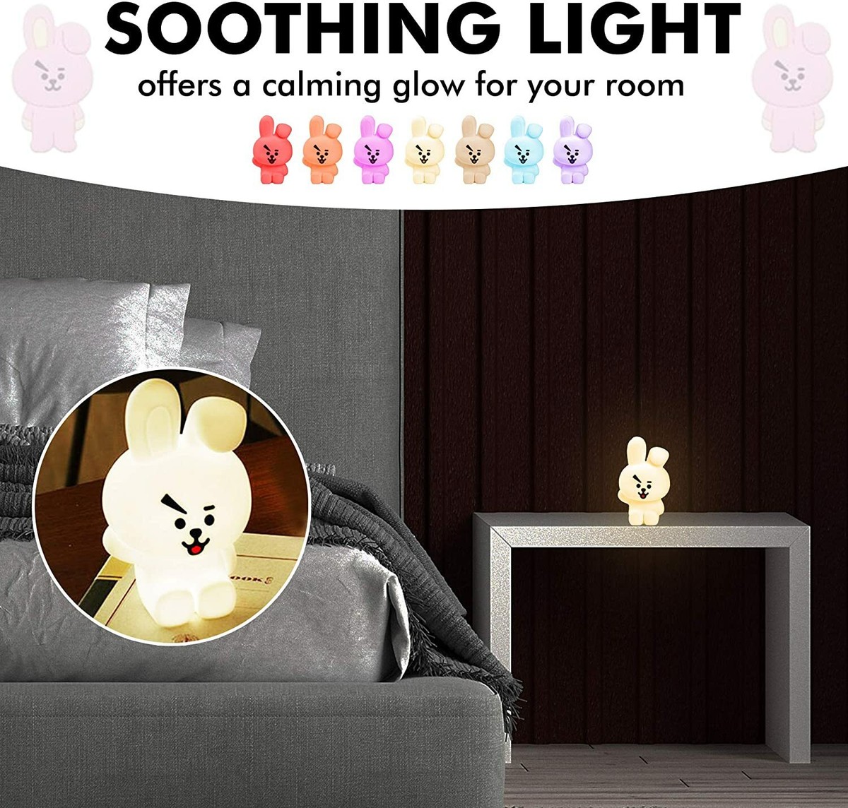 BTS x BT21 Official Inspired Characters LED Mood Lamp 6 Colors