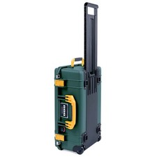 Trekking Green  Yellow Pelican 1535 Air Case. With Foam. With wheels.