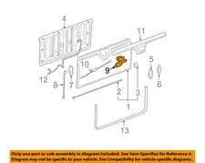 GM OEM 07-14 Avalanche Tail Gate Gate Hardware-Handle 25790725