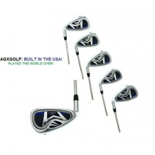 AGXGOLF SENIOR XLT LEFT HAND MAGNUM GRAPHITE IRONS SET: 6-PW IRONS; USA BUILT