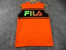 Fila Youths Singlet/Vest Age/Size 14 Round Neck Bright Orange Athleisure