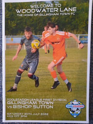 #ad GILLINGHAM TOWN v BISHOP SUTTON TOOLSTATION WESTERN LEAGUE 1ST DIVISION 2022 GBP 3.50
