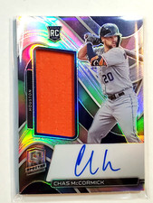 Chas McCormick 2022 Spectra Rookie Autograph Jumbo Jersey Auto RPA /199RC Astros