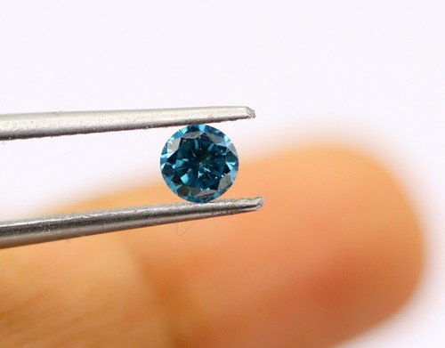 GIA Certified 0.27 Ct Fancy Greenish Blue Diamond Round Cut 4 mm Natural Loose - 第 15/19 張圖片
