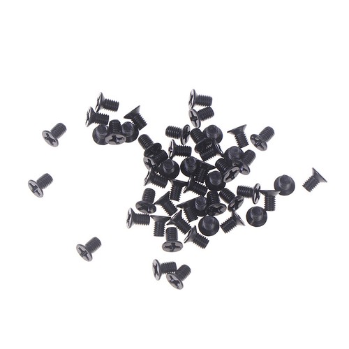 50Pcs Computer PC Case 2.5" Hard Drive Screw Flat Countersunk Cross Head Bolt - Afbeelding 4 van 12