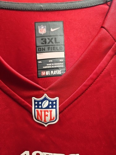 New Nike San Francisco 49ers Kaepernick #7 Jersey Red 468966 Men’s 3XL - Picture 4 of 5