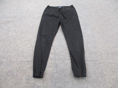 American Eagle Pants Mens Small Black Jogger Tapered Leg Drawstring Adult