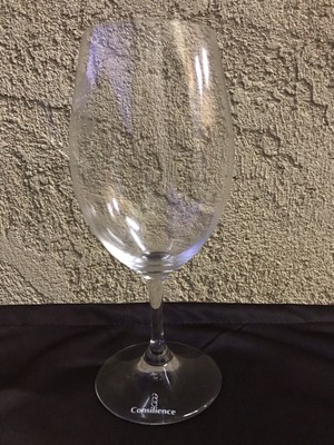 Riedel Large Red Wine glass. Signed And  Consilience  Etched.