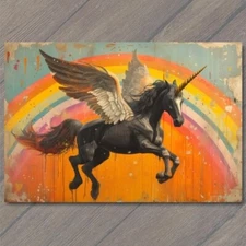 4x6"  Unicorn Beautiful Colorful Rainbow Fun Weird Unusual Strange