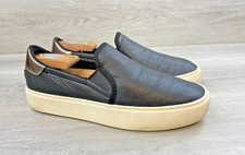 UGG Jass Women's Sneaker Slip-On Leather Black Comfort Flat Casual 9 Shoes