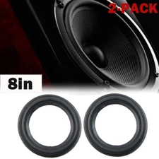 2Pcs 8Inch Speaker Surround Rubber Woofer Edge Audio Repair Foam Protect US