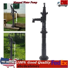 TOP Hand Tall Shallow Well Pitcher Water Pump w/ Stand Cast Iron 19.69ft Suction