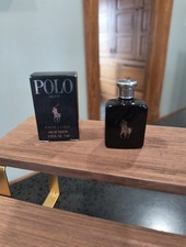 Ralph Lauren Polo Black Eau De Toilette Deluxe Mini Splash 0.25 fl.oz EDT 7ml