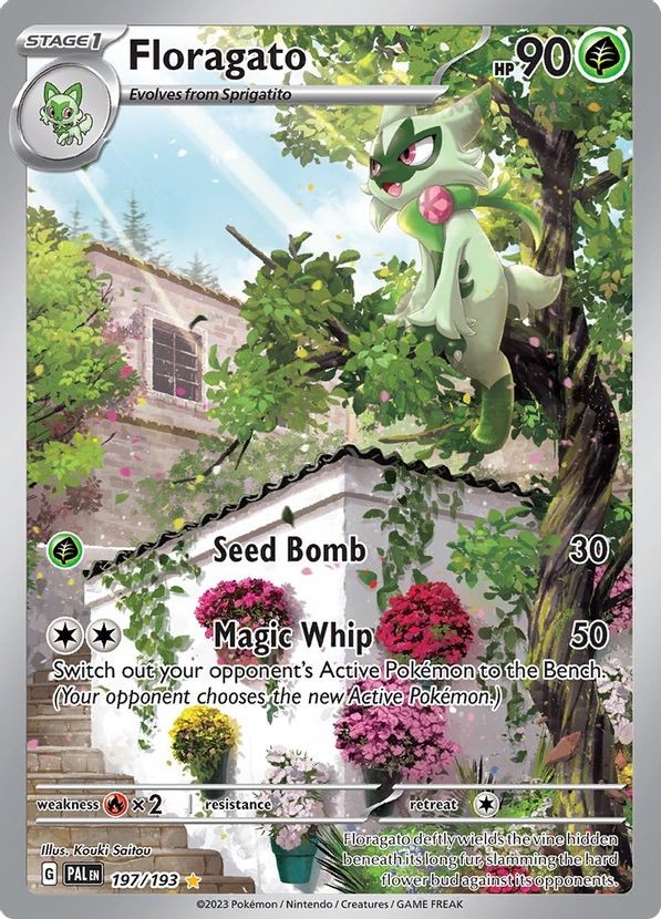 Floragato - 197/193 - Pokemon Paldea Evolved Illustration Rare Card NM