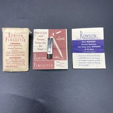Vintage Ronson Penciliter Instruction Book & Tool Pencil Lighter