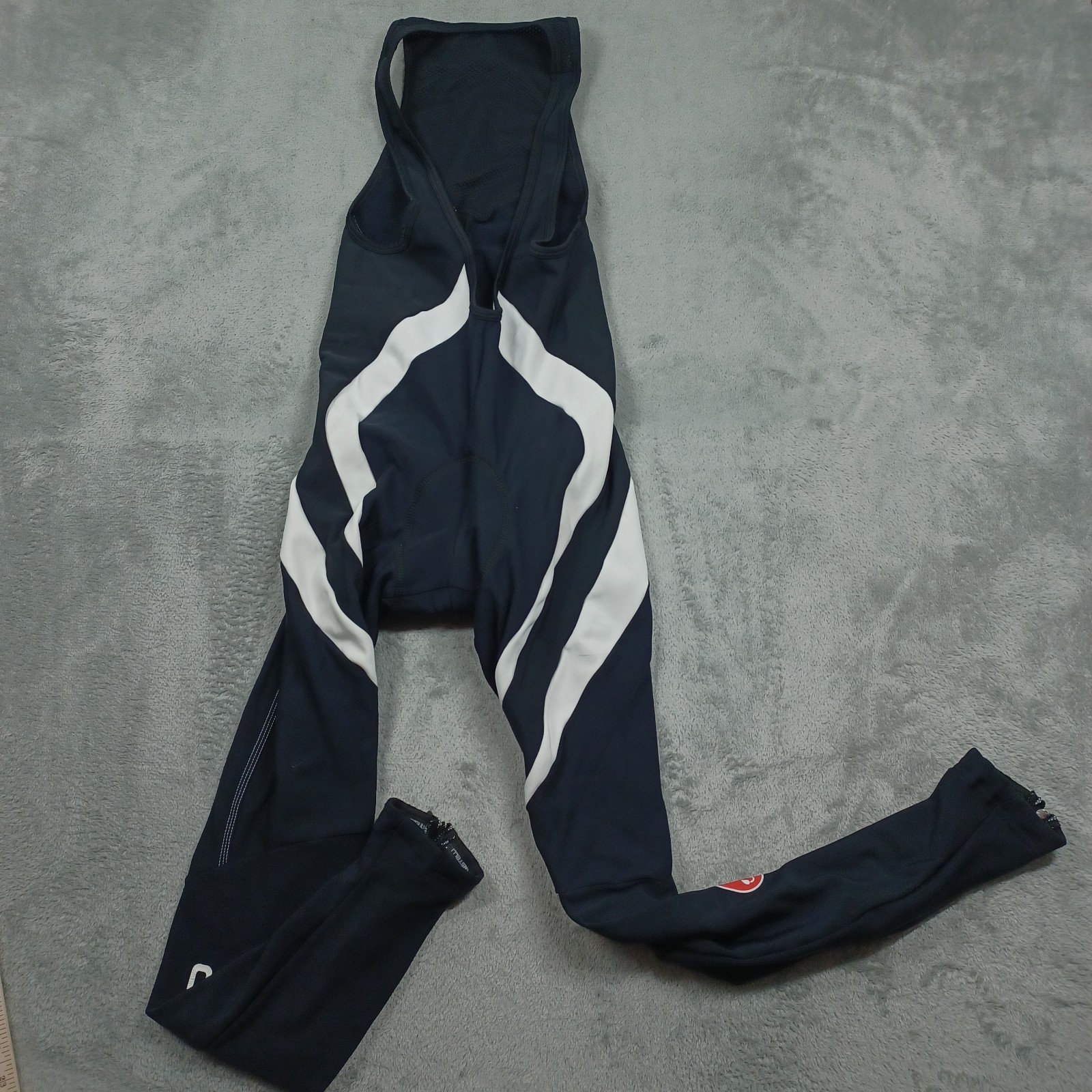 Castelli Cycling Bib Pants Mens XL Black Padded Biking Ankle Zipper