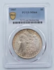 1887-P Morgan Silver Dollar PCGS MS64 Gold Shield Label -  T318
