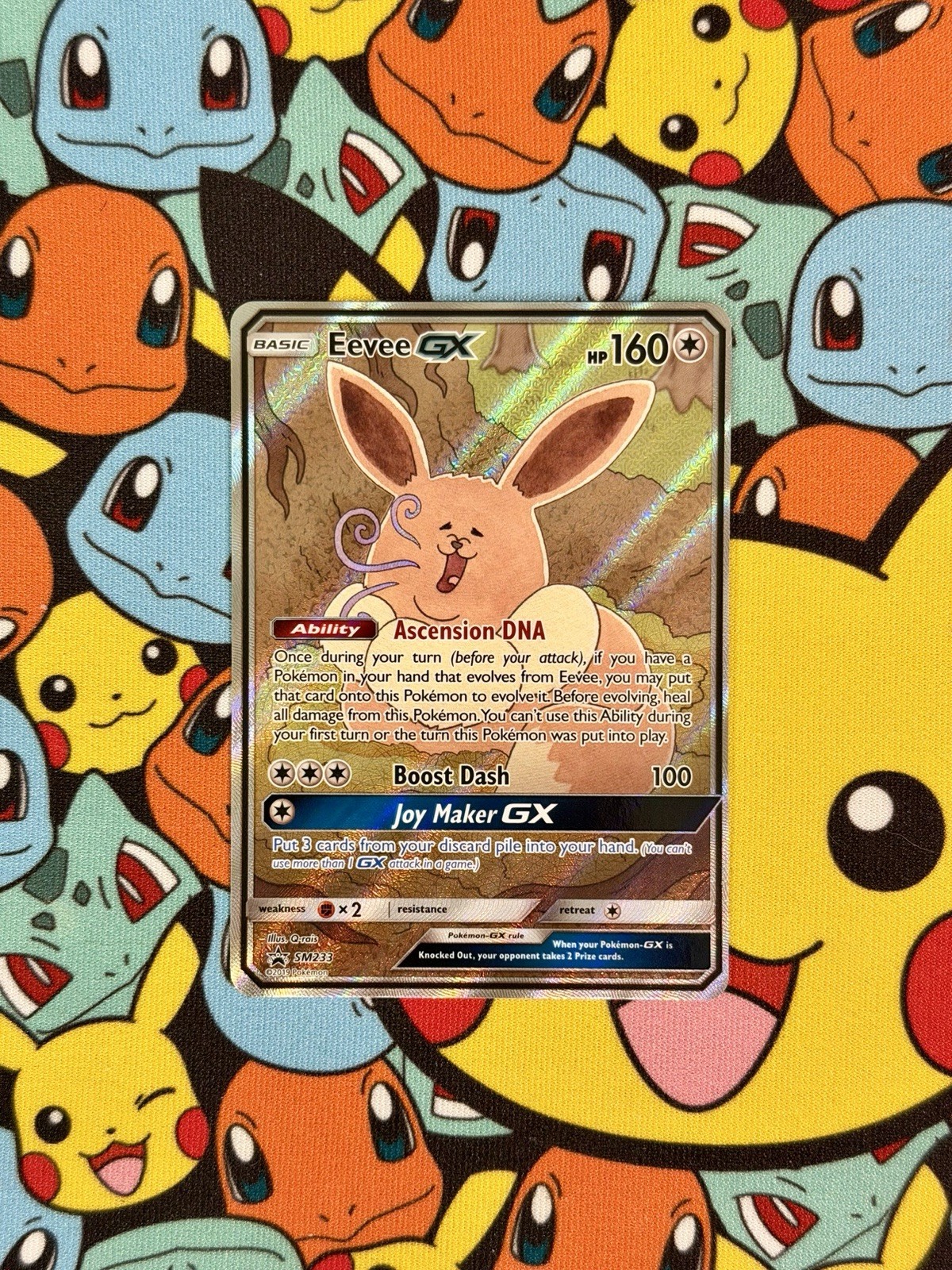 Pokemon Eevee GX SM233 Promo Holo SM Black Star Promos Pokemon TCG 160 HP