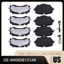 Front Rear Brake Pad W/Sensors Set 4M0698451C...