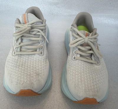 Brooks Glycerin 21 Sneaker Women Size 7  Coconut Aqua Gray Running Athletic Shoe