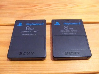 2x 8MB Playstation 2 PS2 Memory Card