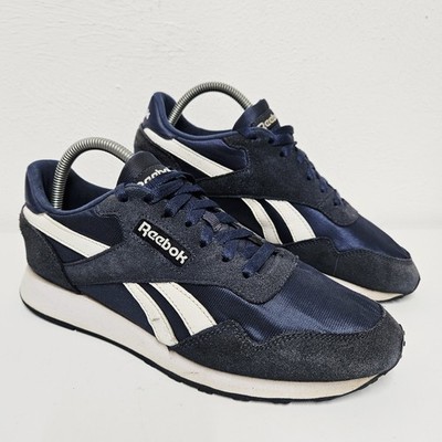Reebok Classic Royal Glide Ultra Herren Größe UK 7 blau weiß Wildleder Turnschuhe BS7967