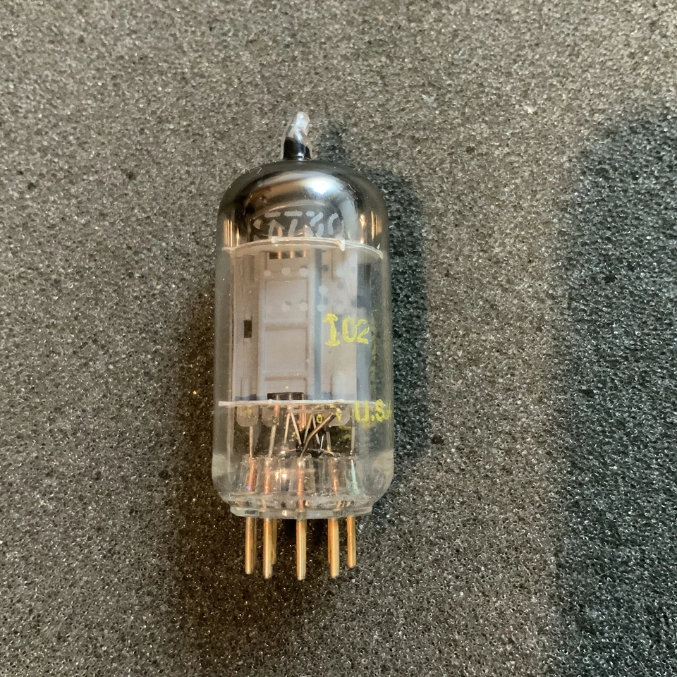 Tubo ANOS Raytheon 7730 SUPER 12AU7 ECC82 Pin Dorado Amplitrex Prueba ECC802s B329 D Foto 3 de 4