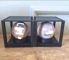 Vitrinas de béisbol - Estuche de plástico negro para coleccionistas o jugadores