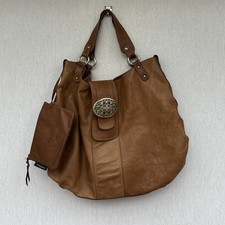 Borsa a tracolla vintage Y2K Emporio Armani in pelle marrone grande hobo e marsupio abbinato