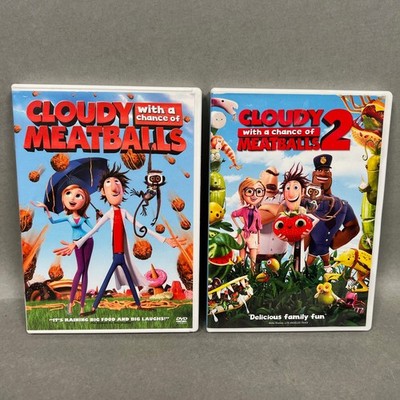 Cloudy with a Chance of Meatballs 1 & 2 DVD Lot Set Series White Boxes