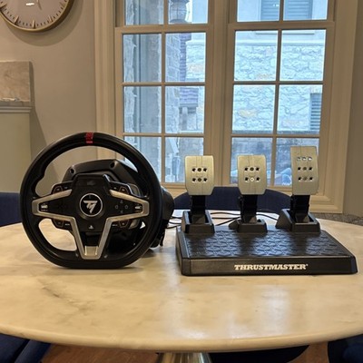 Thrustmaster Ergonomic Racing Wheel & Pedals Set Wired USB Black Silver Console