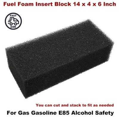 Single Anti-Slosh Pump Gas Fuel Cell Foam Insert Block 14 x 4 x 6 Inch Safety