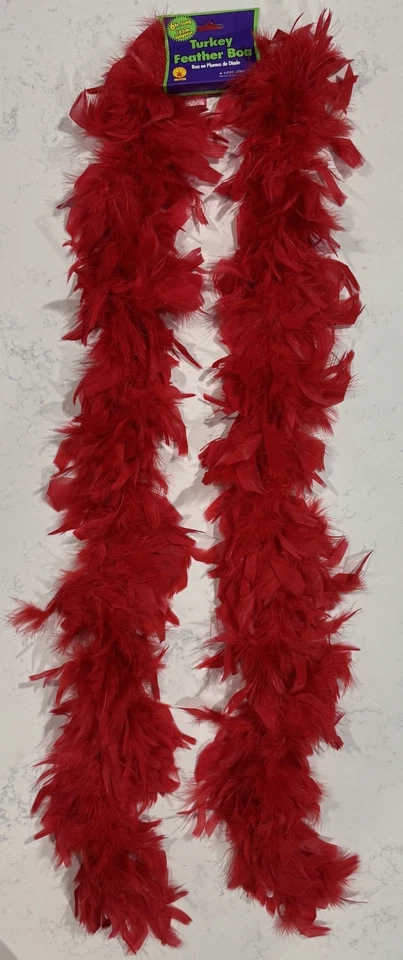 Boa Pluma Roja, 6 pies de largo, TOTALMENTE NUEVA, Rubíes Foto 2 de 2