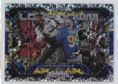 2023 Panini Prizm Lockdown No Huddle Prizm Aaron Donald #LD-4 0z0v