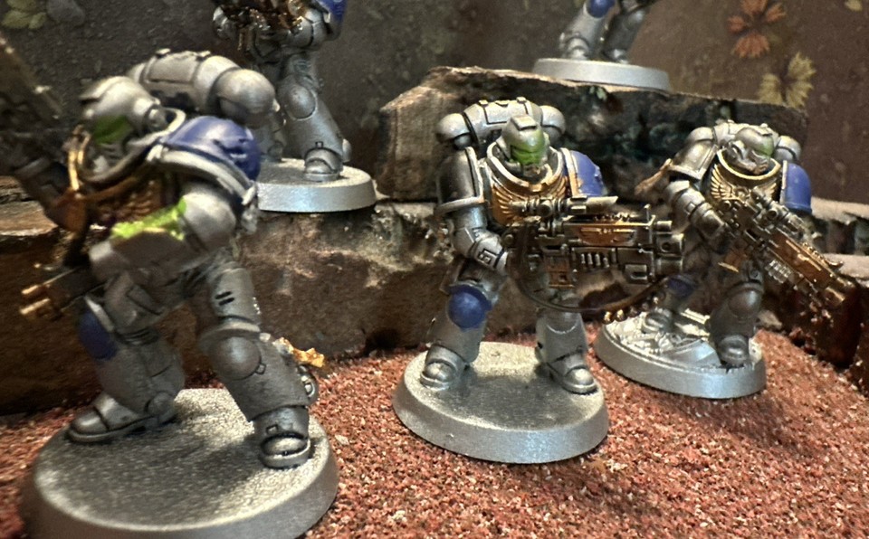 5 Figurines Warhammer 40k Space Wolves Scouts Métal OOP Space Marines