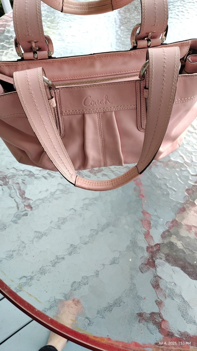 Coach LARGE F13732 Vintage Pink Soho Y2K Pleated Leather Shoulder