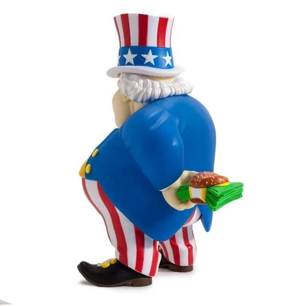 Figura Vinilo KidRobot UNCLE SCAM 8 Pulgadas Rojo, Blanco Azul Edición por Ron English Foto 4 de 4