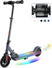 180W LED Display Kids Electric Scooter for Ages 6-14, 3 Speed Modes