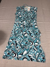 Michael Kors Dress Size S Faux Wrap Sleeveless Stretchy Multicolor NWT