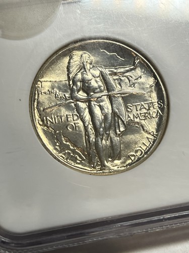 1926 Oregon Trail Commemorative Silver Half Dollar NGC MS63 Blast White Tough - Picture 3 of 4